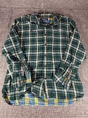 Tommy Bahama Dark Green Plaid Button-Down Shirt